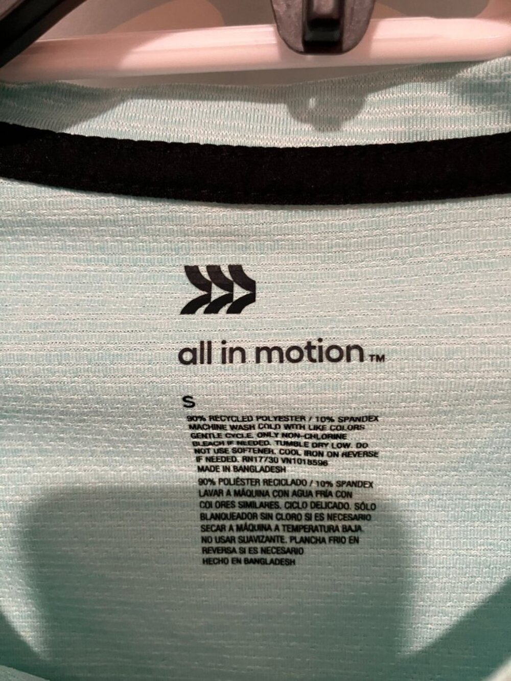 Lot of 2 - All In Motion Men's Active T-Shirts, Teal/Gray, Size Small - Picture 3 of 4